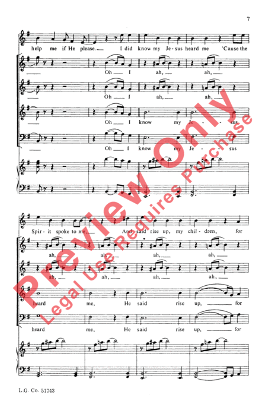 Free, My Lord, Free at Las' 4-Part scores gallery preview page 7
