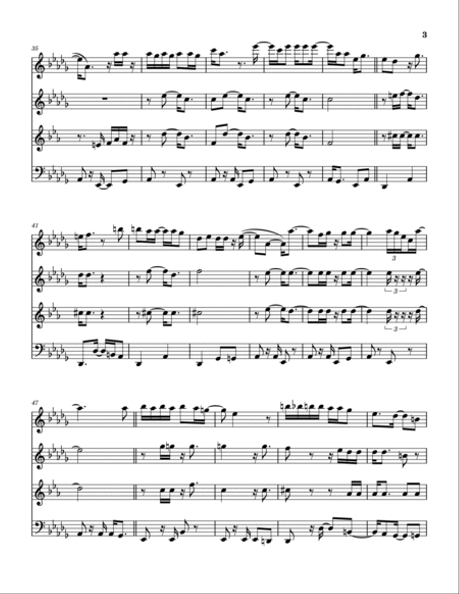 Workin' Man Blues Workin' Man Blues Woodwind Quartet scores gallery preview page 4