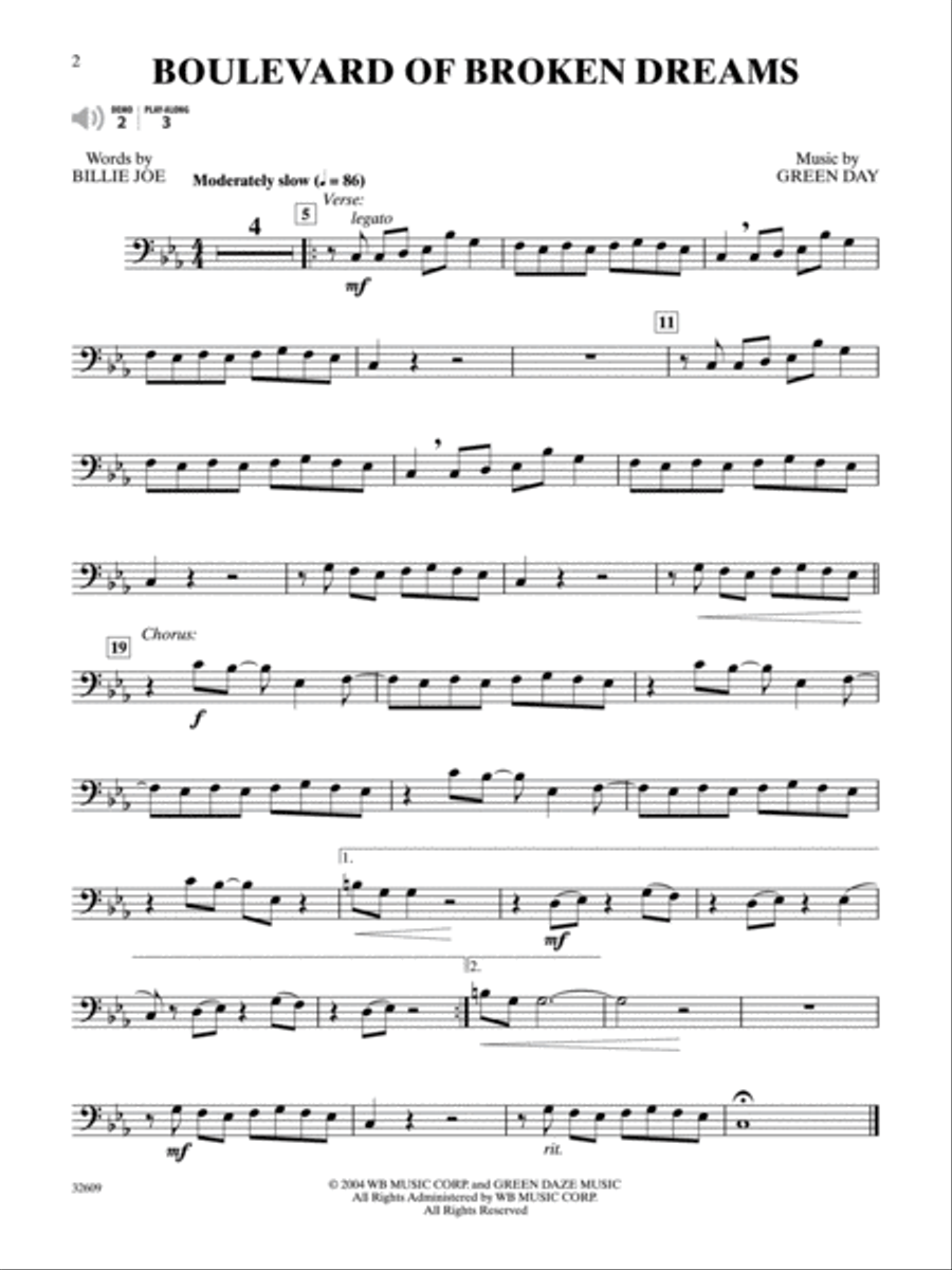 Easy Rock Instrumental Solos, Level 1 Trombone scores gallery preview page 3