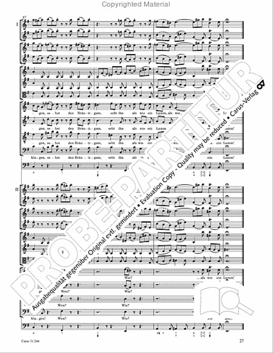 St. Matthew Passion (Matthaus-Passion) 4-Part scores gallery preview page 29