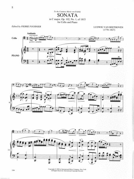 Sonata No. 4 In C Minor, Opus 102, No. 1