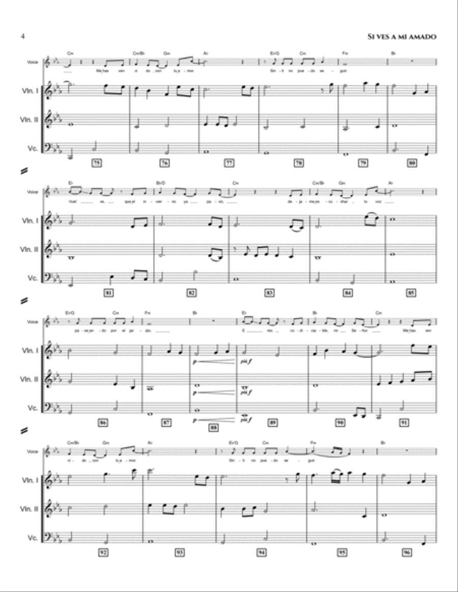 Si Ves A Mi Amado Voice scores gallery preview page 4