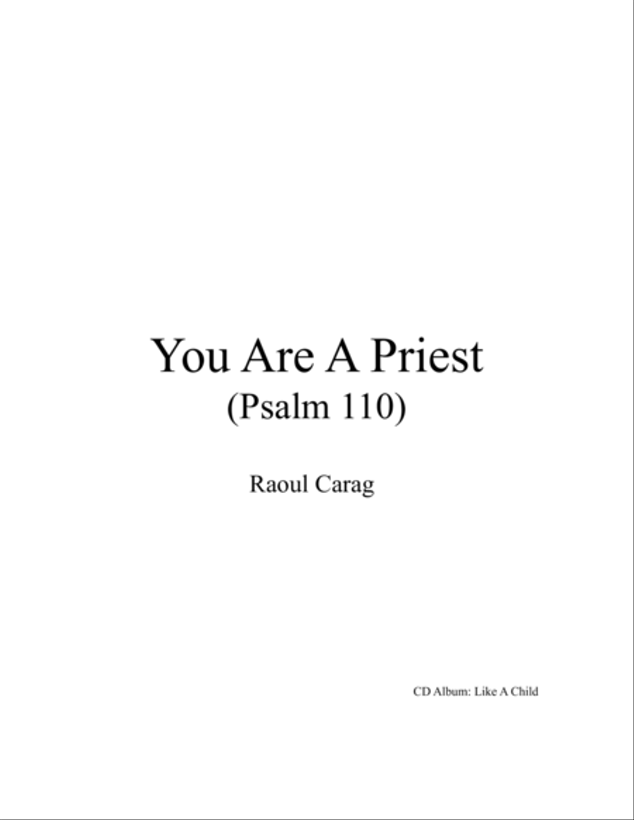 You Are A Priest (Psalm 110) 4-Part scores gallery preview page 1