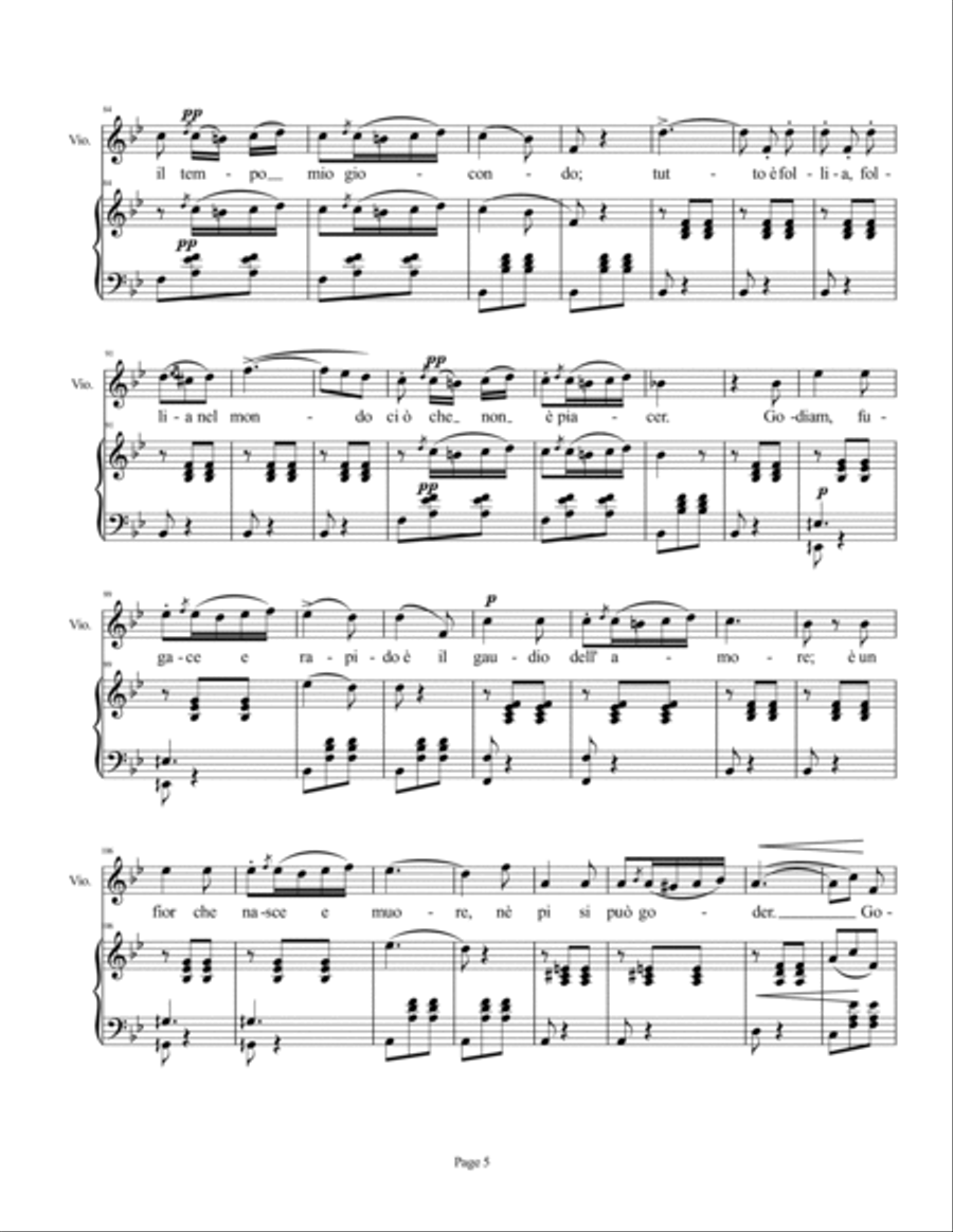 Libiamo ne' lieti calici, Brindisi (SATB) - La traviata 4-Part scores gallery preview page 5