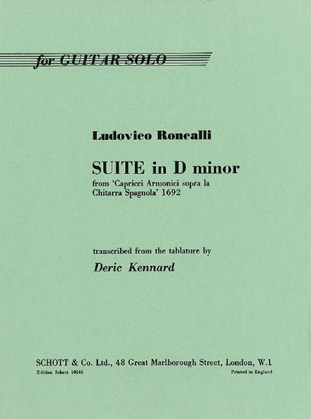 Suite D Minor from Capricci Armanici sopra la Chitarra Spagnola