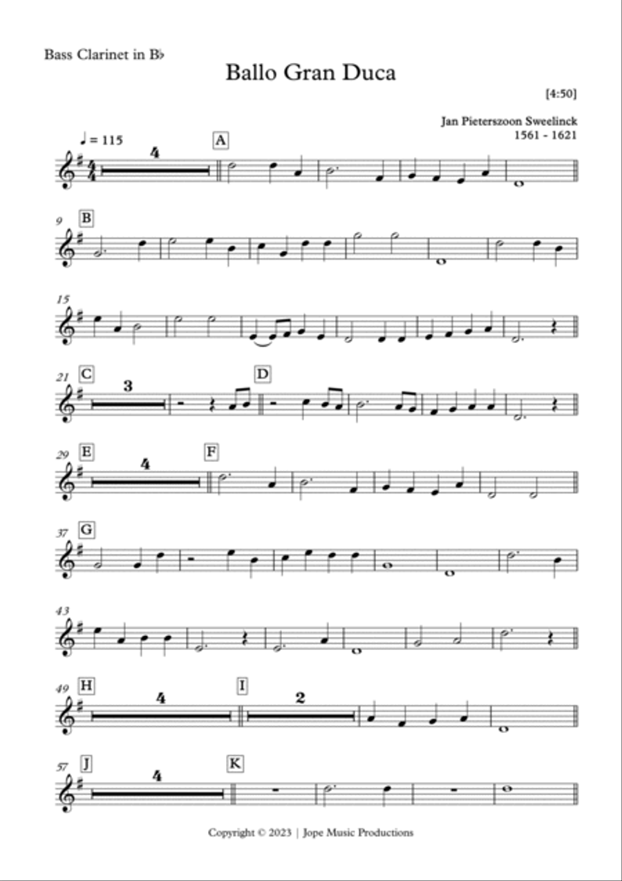 Ballo del Granduca Ballo del Granduca B-Flat Clarinet scores gallery preview page 4