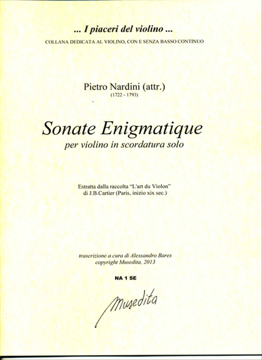 Sonata enigmatica Violin Solo scores gallery preview page 1