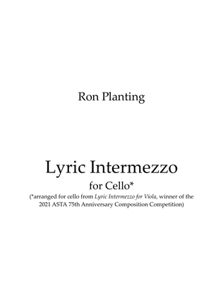 Lyric Intermezzo for Cello