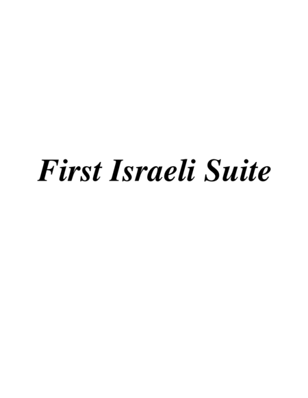 Opus 95, First Israeli Suite for Orchestra (Score) image number null