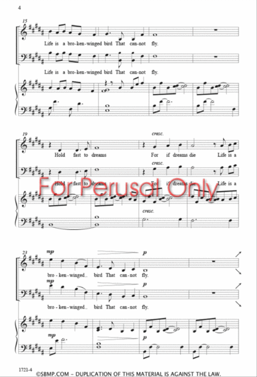 Hold Fast to Dreams - SAB 3-Part scores gallery preview page 3