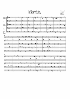 In Nomine no.5 a5 (arrangement for 5 recorders)