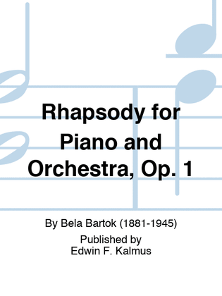 Book cover for Rhapsody for Piano and Orchestra, Op. 1