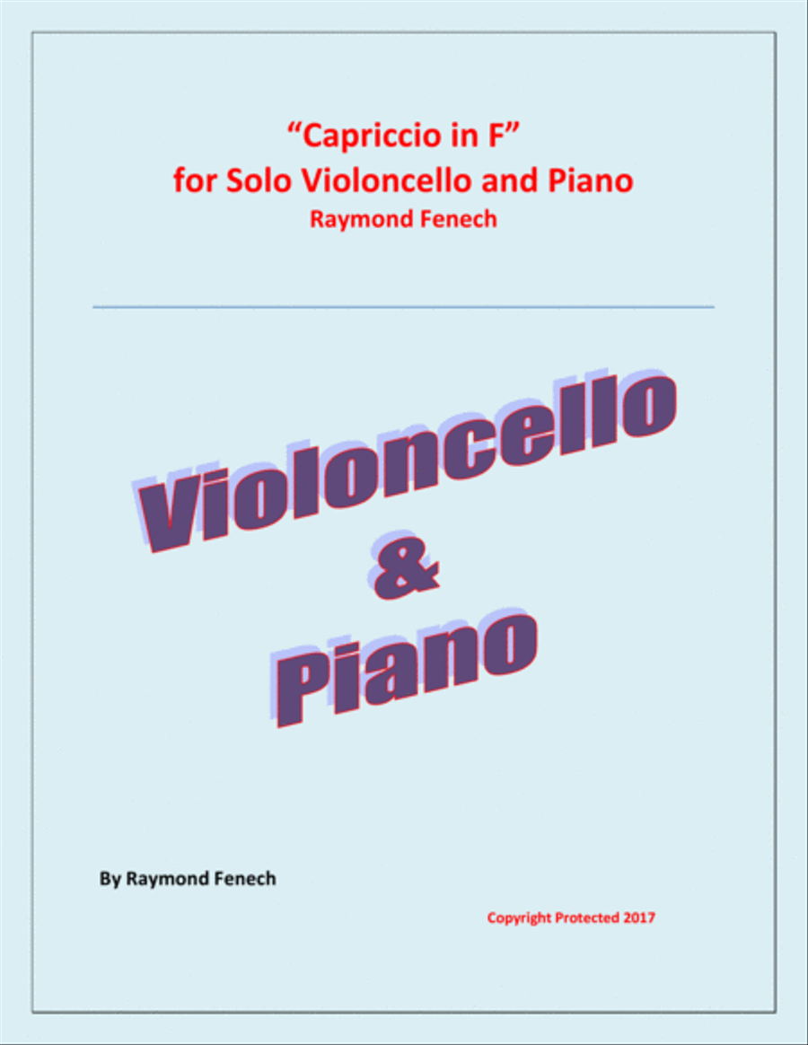 Capriccio in F - For Solo Violoncello and Piano Piano scores gallery preview page 1