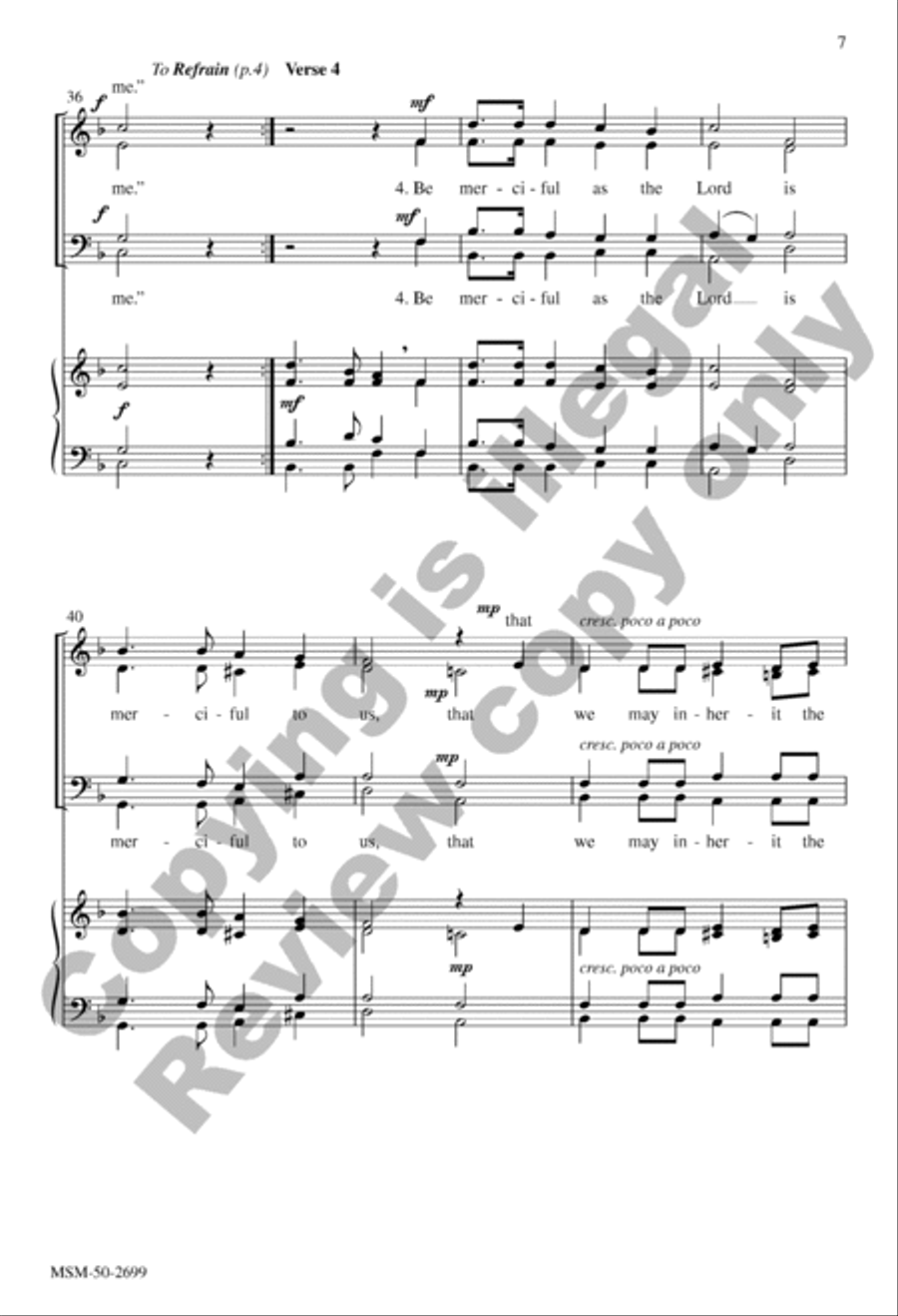 Serve in Faith and Charity (Choral Score) 4-Part scores gallery preview page 7