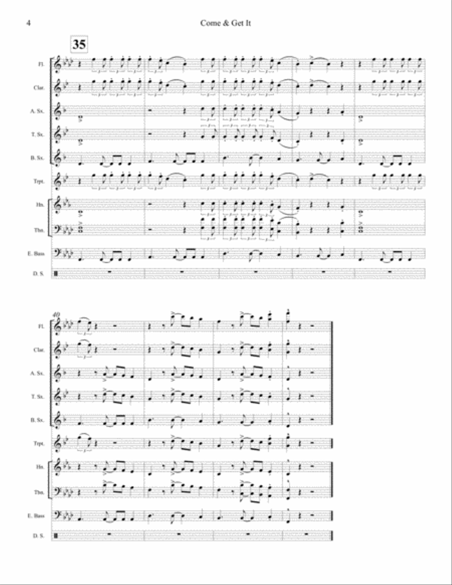 Come & Get It Jazz Ensemble scores gallery preview page 4