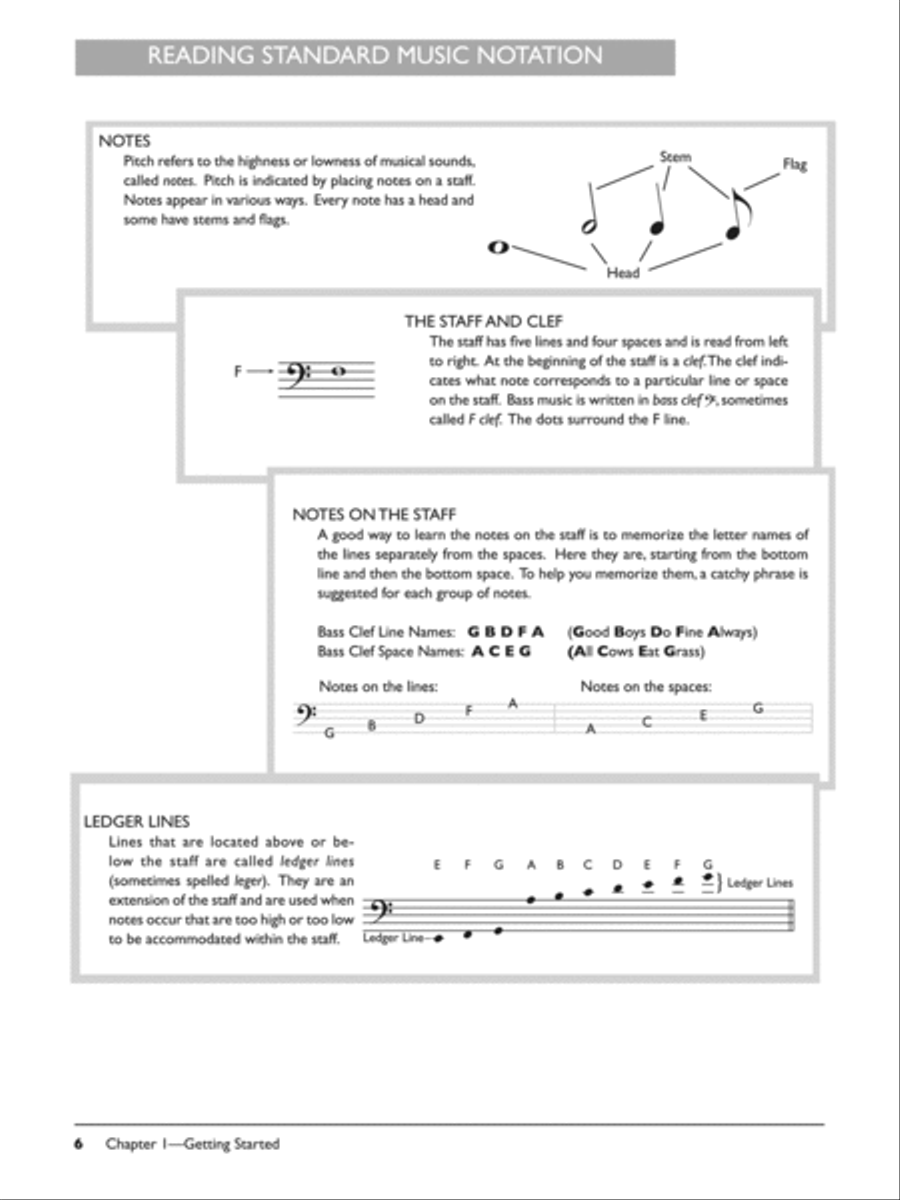 Beginning Electric Bass (Book only) Bass Guitar Tablature scores gallery preview page 7