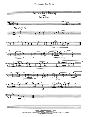Air On The G String - Trombone (B.C.)