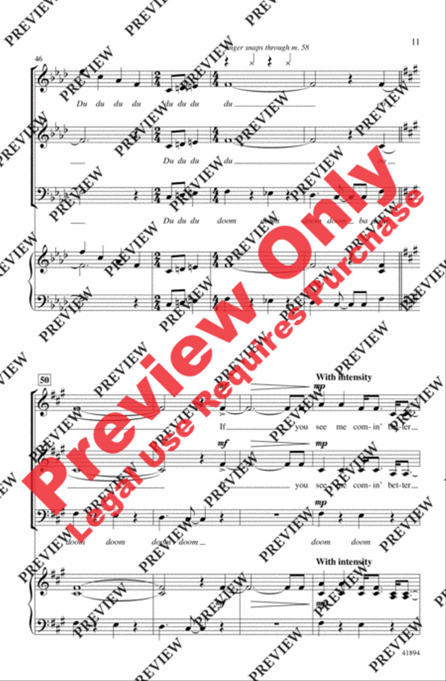 Sixteen Tons 3-Part scores gallery preview page 10