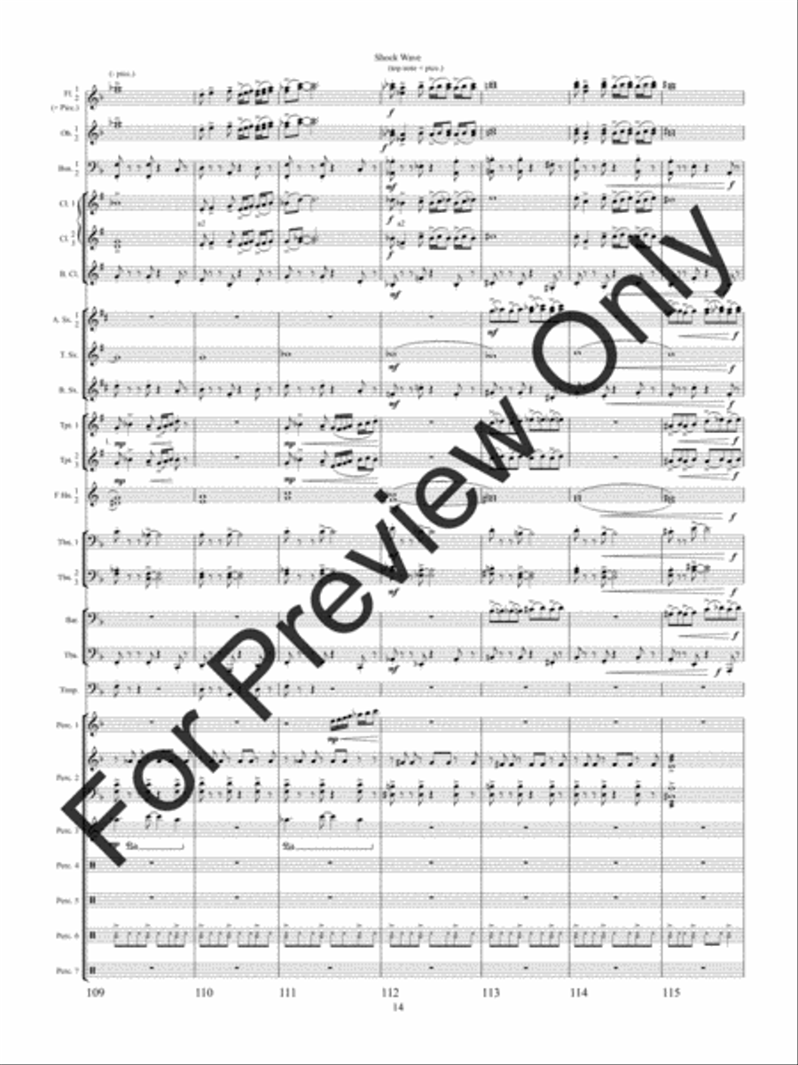 Shock Wave (Score) Concert Band scores gallery preview page 17