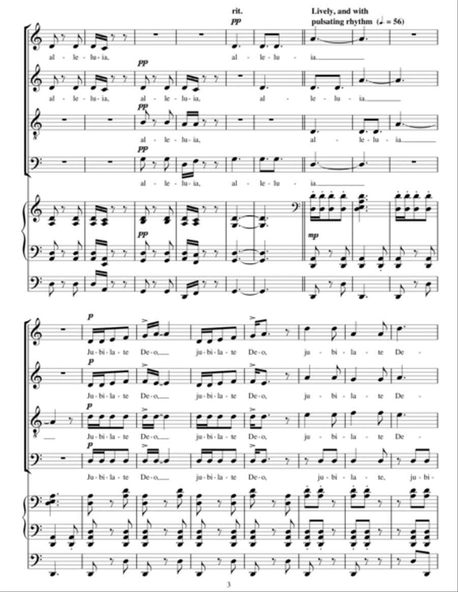 Alleluia Jubilate 4-Part scores gallery preview page 3