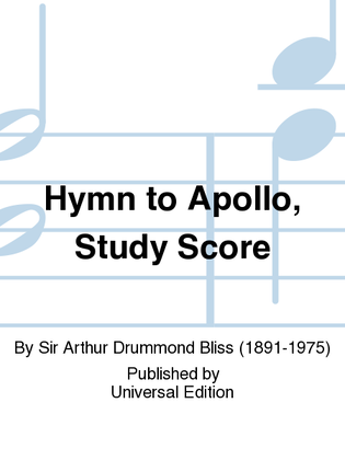 Hymn To Apollo, Study Score