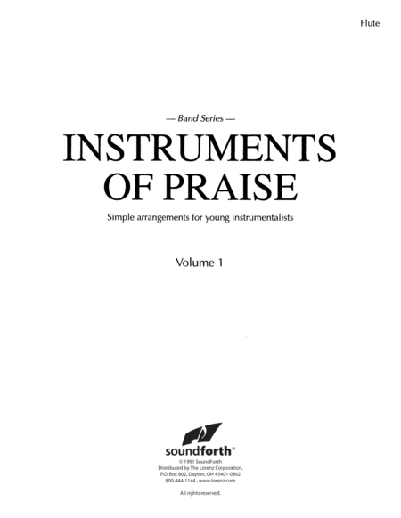 Instruments of Praise, Vol. 1: Flute/Oboe - Insert only