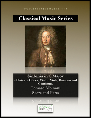 Book cover for Sinfonia C Major (2 Flutes, 2 Oboes, Bassoon, Strings and Continuo
