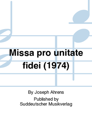 Missa pro unitate fidei (1974)