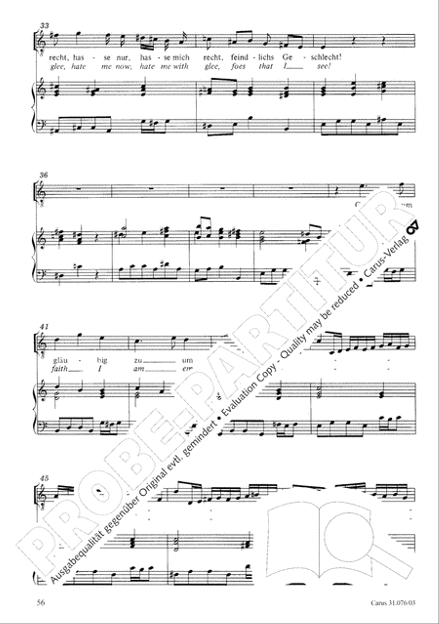 The heavens are telling the Father's glory (Die Himmel erzahlen die Ehre Gottes) 4-Part scores gallery preview page 57