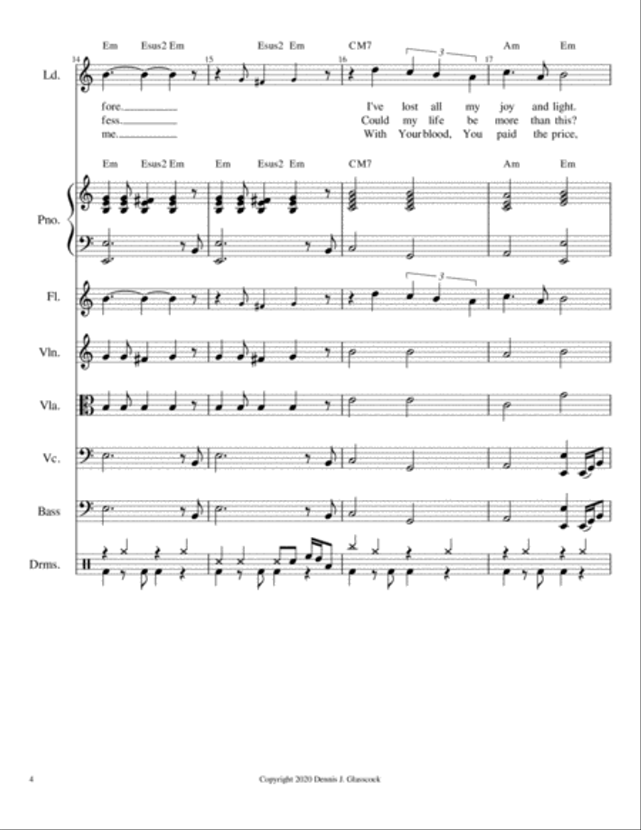 Save Me (Salvation Prayer) Small Ensemble scores gallery preview page 6