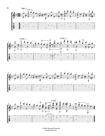 Sarabande by Handel (for Solo Guitar) image number null