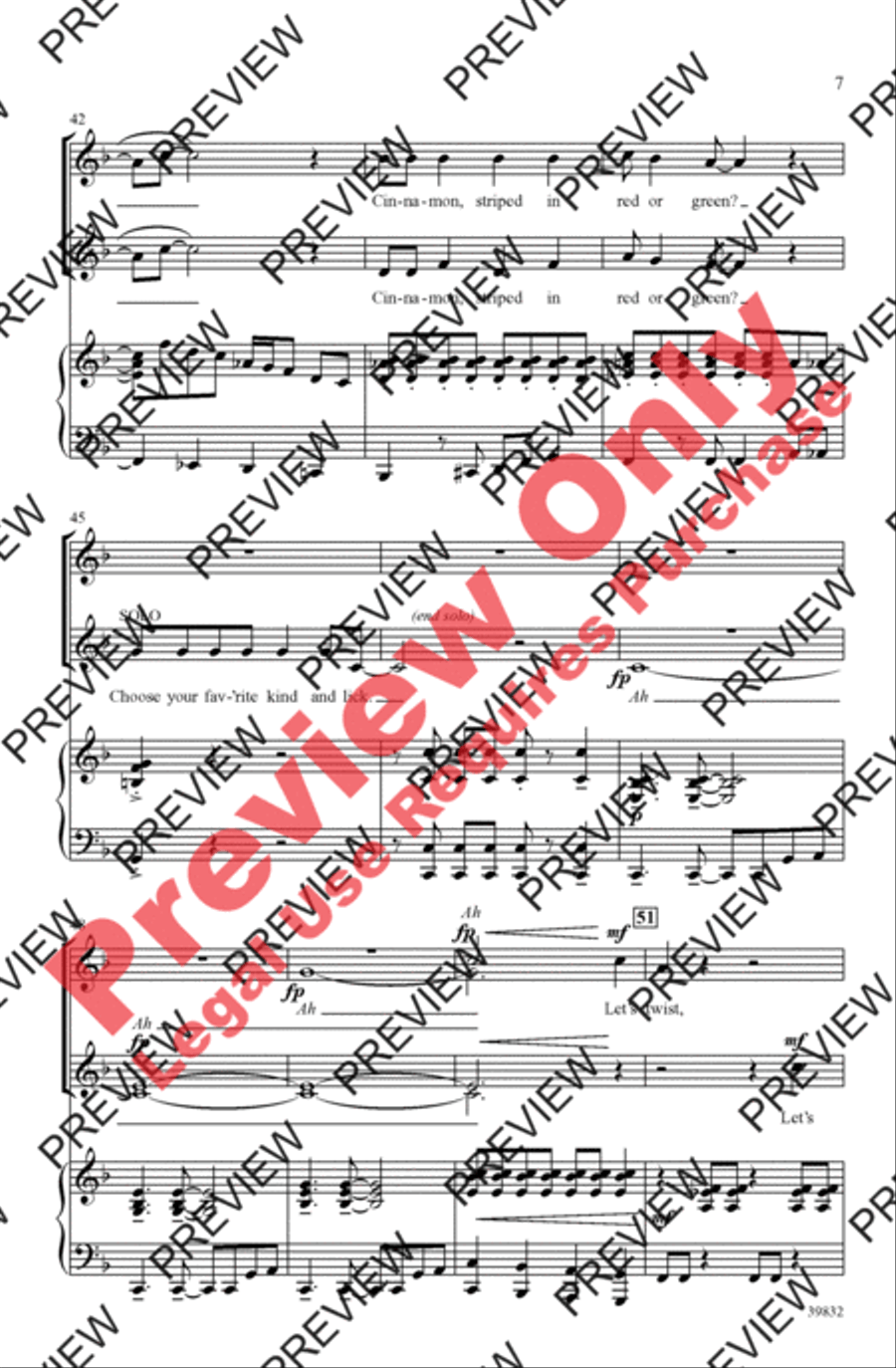 The Candy Cane Twist 2-Part scores gallery preview page 7