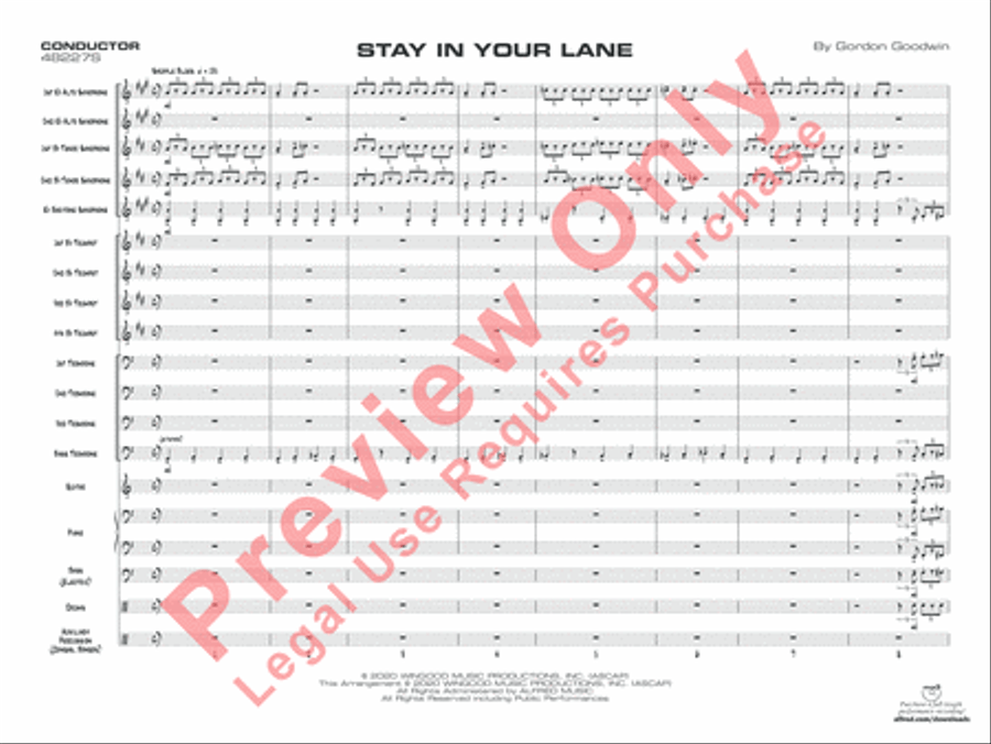 Stay in Your Lane Jazz Ensemble scores gallery preview page 4
