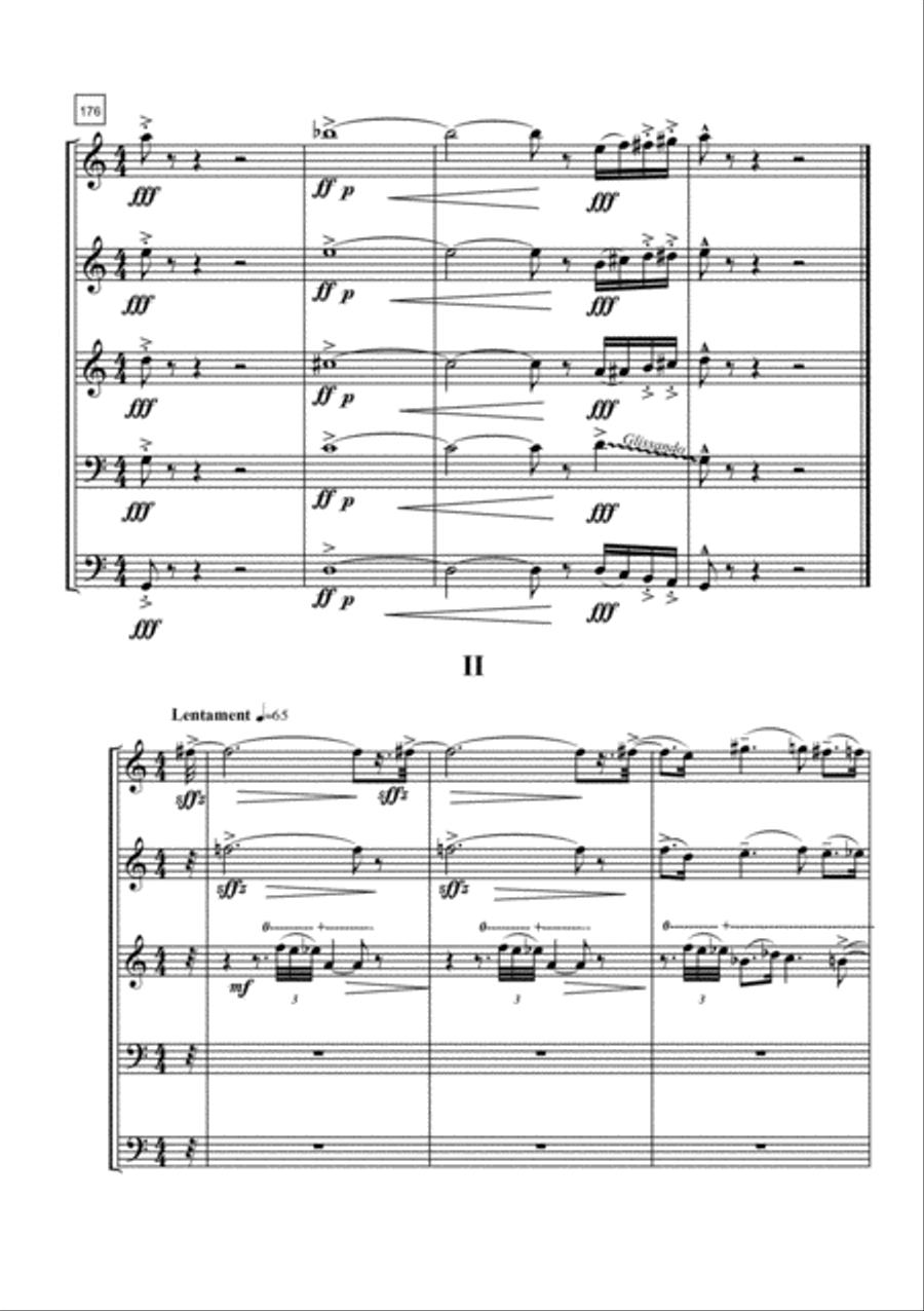 Icfalsons for Brass Quintet Brass Quintet scores gallery preview page 3