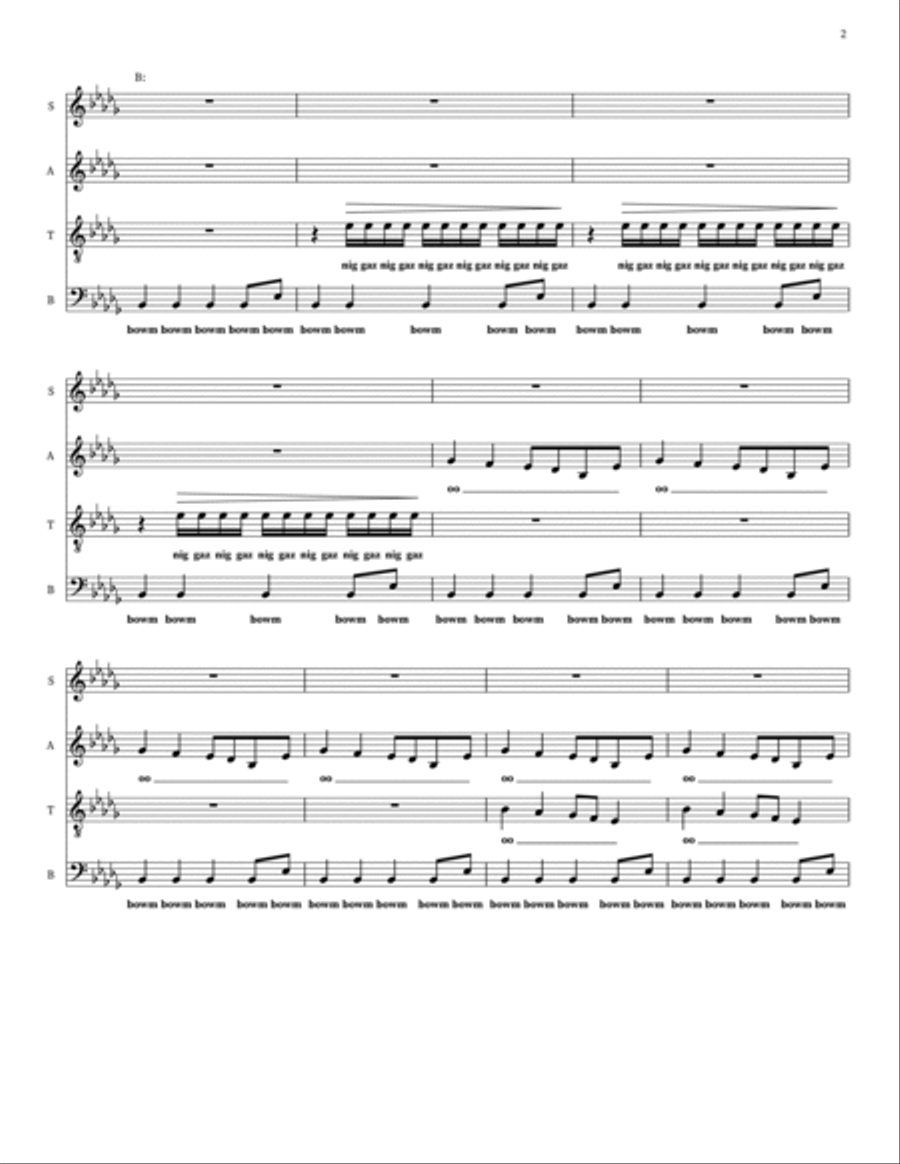 Jesus Walks 4-Part scores gallery preview page 2