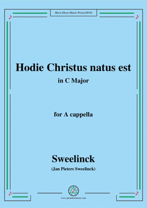 Book cover for Sweelinck-Hodie Christus natus est,in C Major,for A cappella