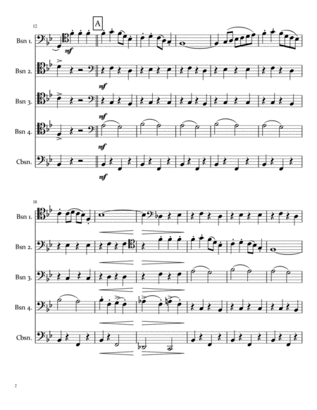 Sleigh Ride - for bassoon quintet