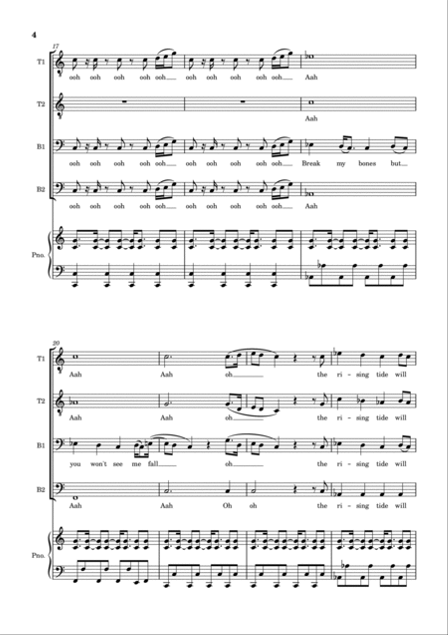 Hold My Hand TTBB scores gallery preview page 4