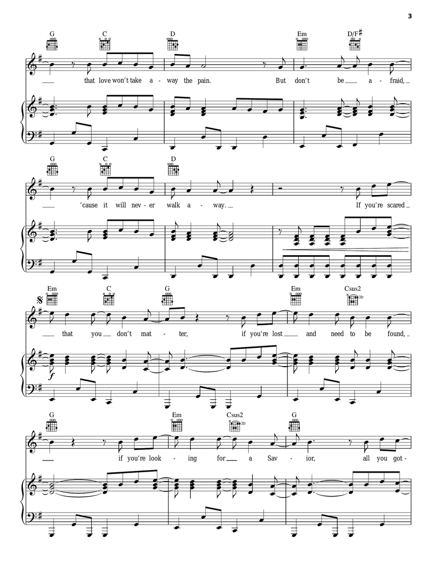 Turn Around Turn Around Acoustic Guitar scores gallery preview page 3
