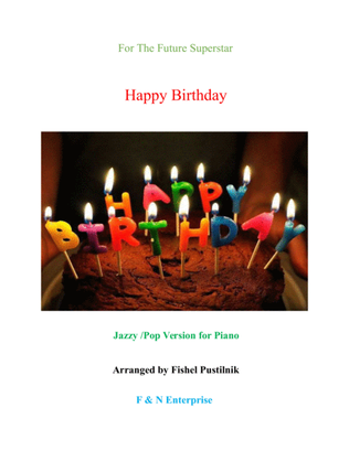 Book cover for "Happy Birthday" for Piano (Jazz/Pop Version)-Video
