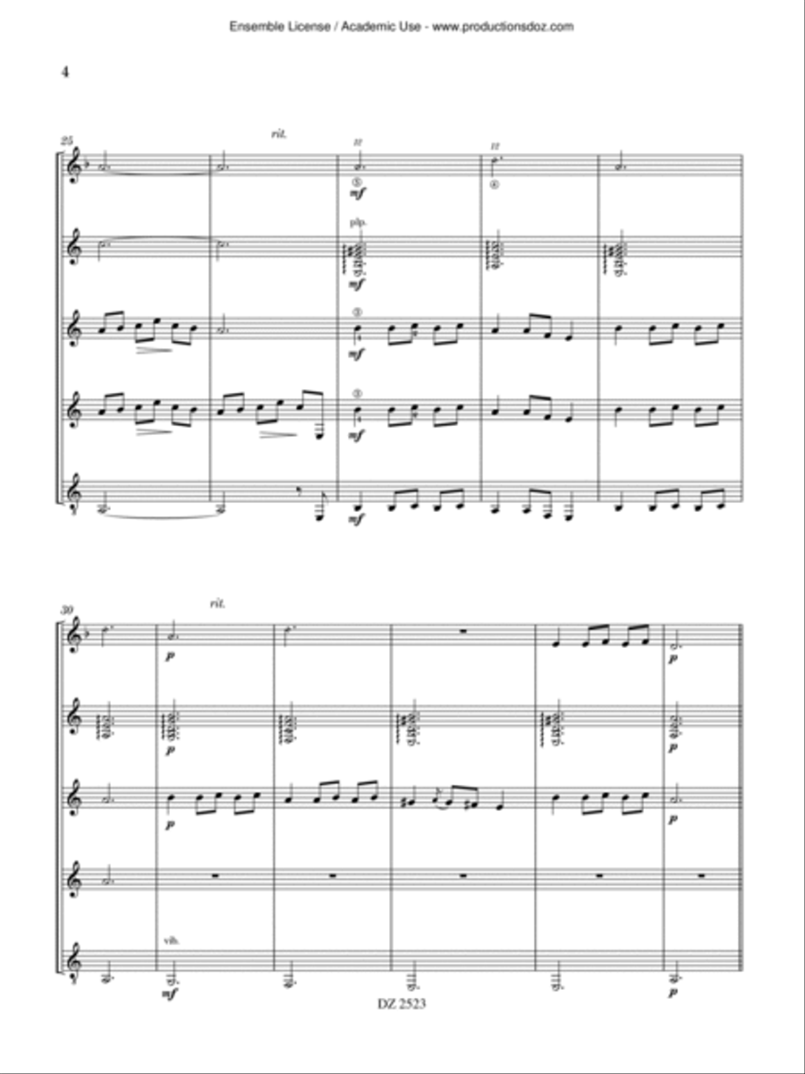 Danse espagnole no. 2 Guitar Ensemble scores gallery preview page 4