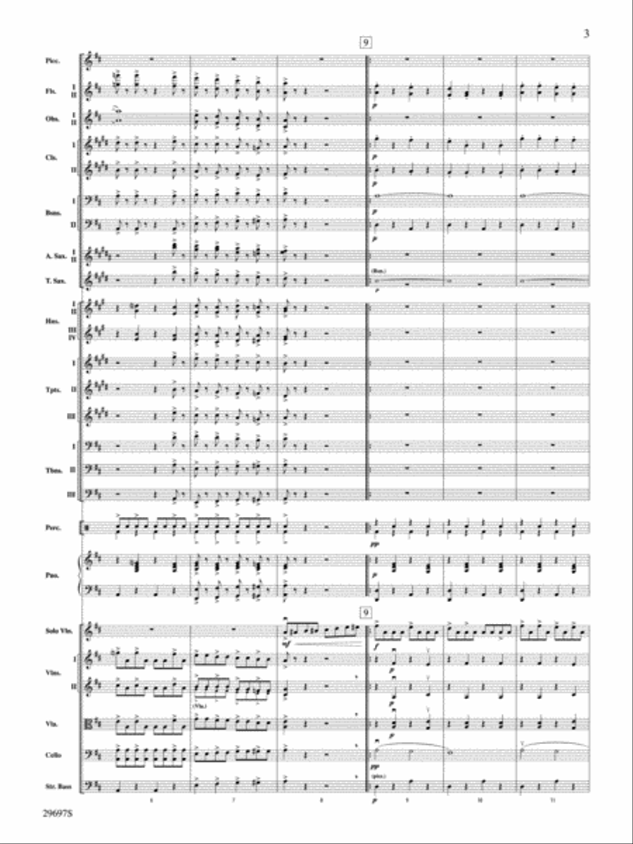 Fiddle-Faddle (for Soloist and Full Orchestra) Full Orchestra scores gallery preview page 3