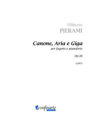 Filiberto PIERAMI: CANONE, ARIA E GIGA Op. 40 (ES 535)