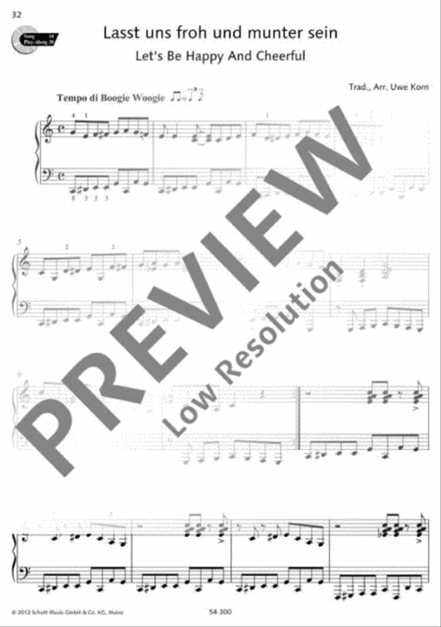 Let's Be Happy and Cheerful Piano Solo scores gallery preview page 2