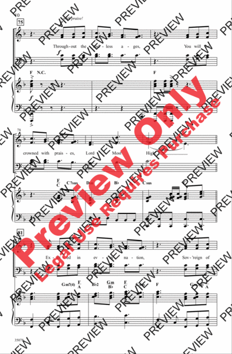 Lord Most High 4-Part scores gallery preview page 10