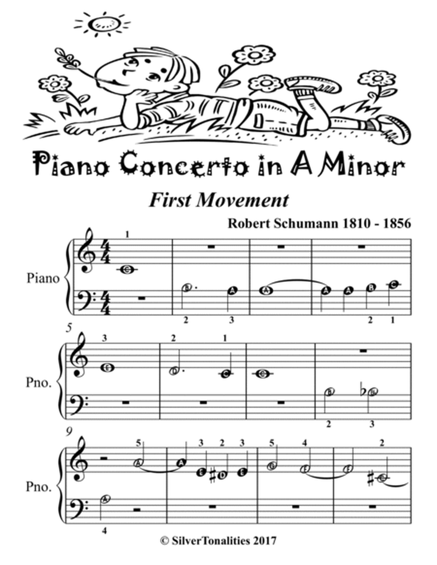 Piano Concerto In A Minor 1st Mvt Beginner Piano Sheet Music