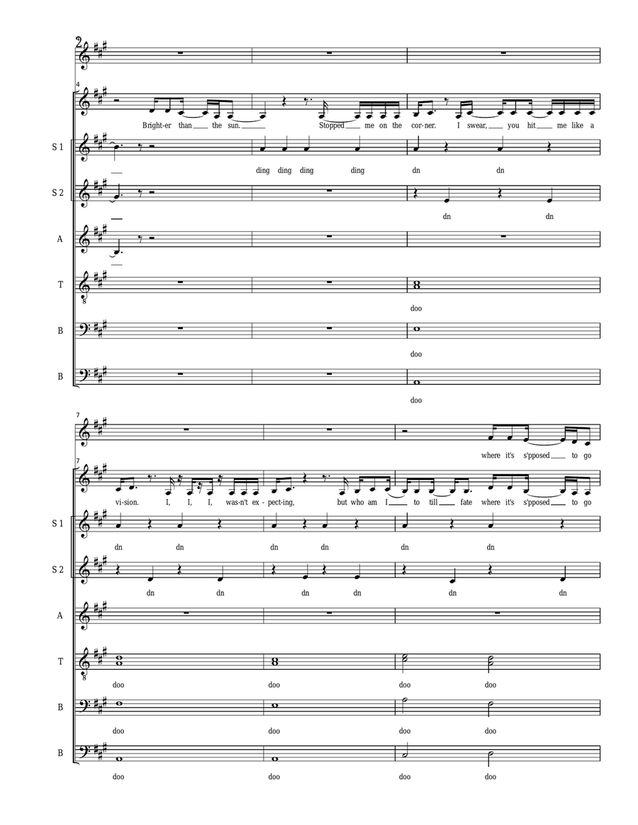 Brighter Than The Sun Divisi scores gallery preview page 2