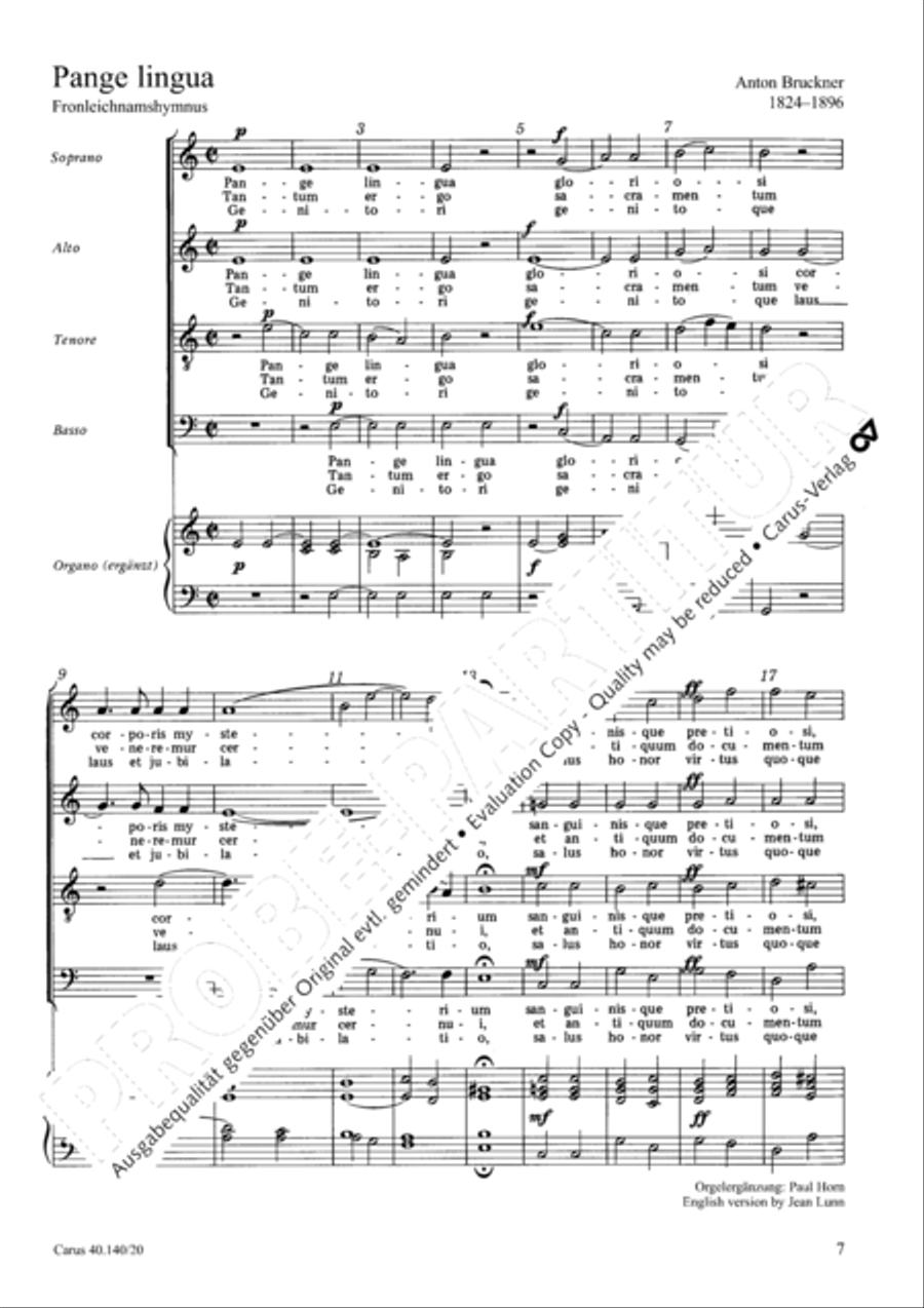 Bruckner: Tota pulchra es; Pange lingua Score scores gallery preview page 8