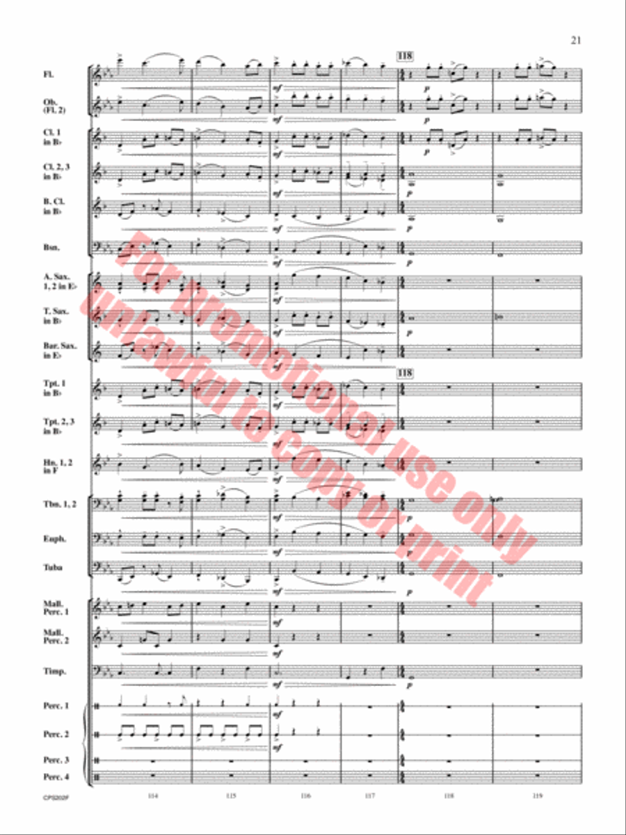 Brain Waves Concert Band scores gallery preview page 22