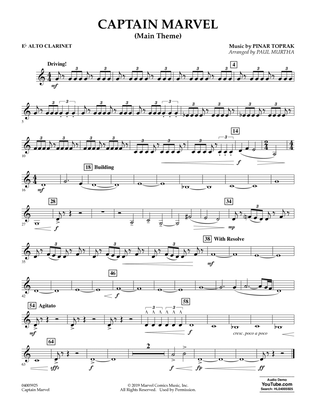 Captain Marvel (Main Theme) (arr. Paul Murtha) - Eb Alto Clarinet